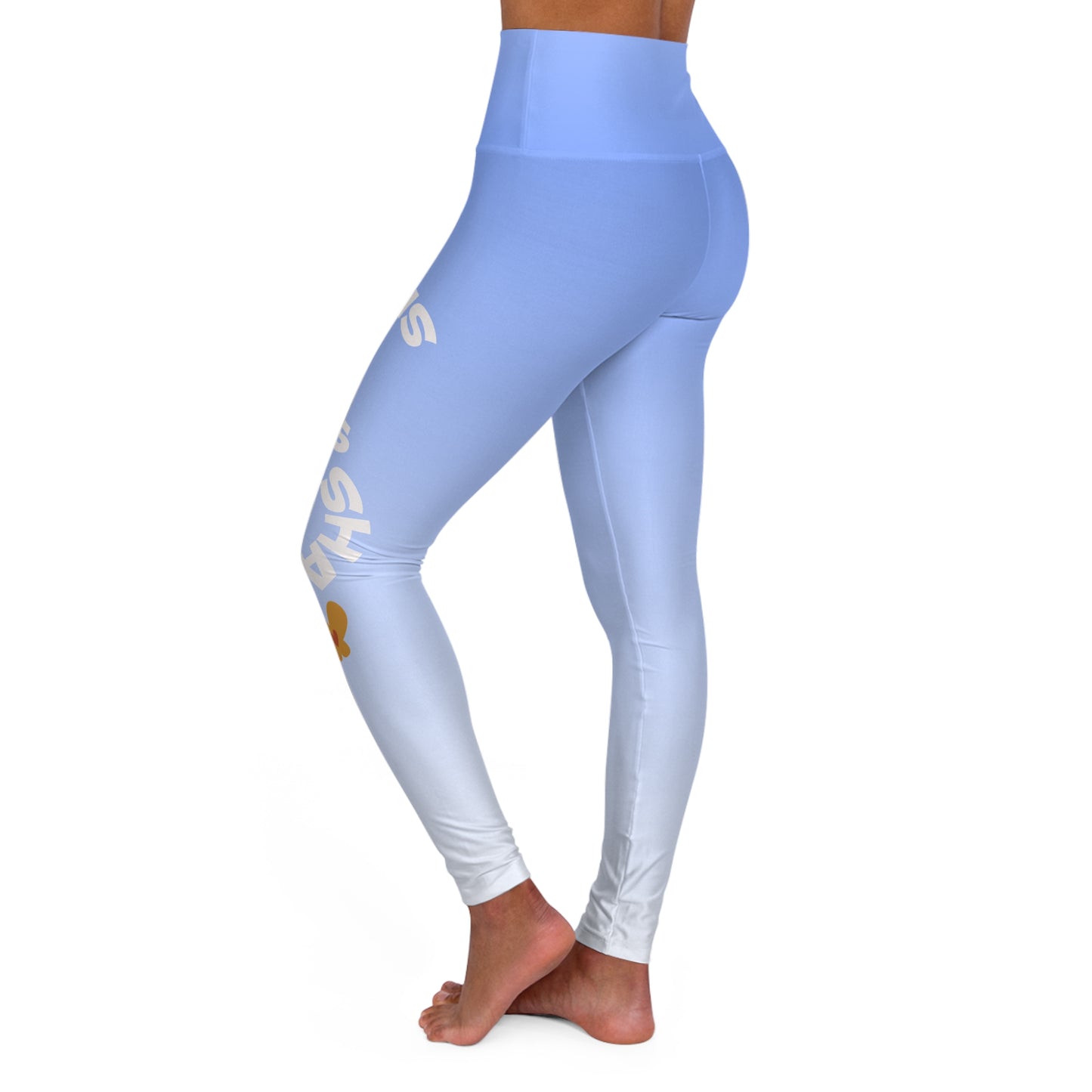 High Waisted Leggings Blue Ombre "S is for Shannon's SHARE"
