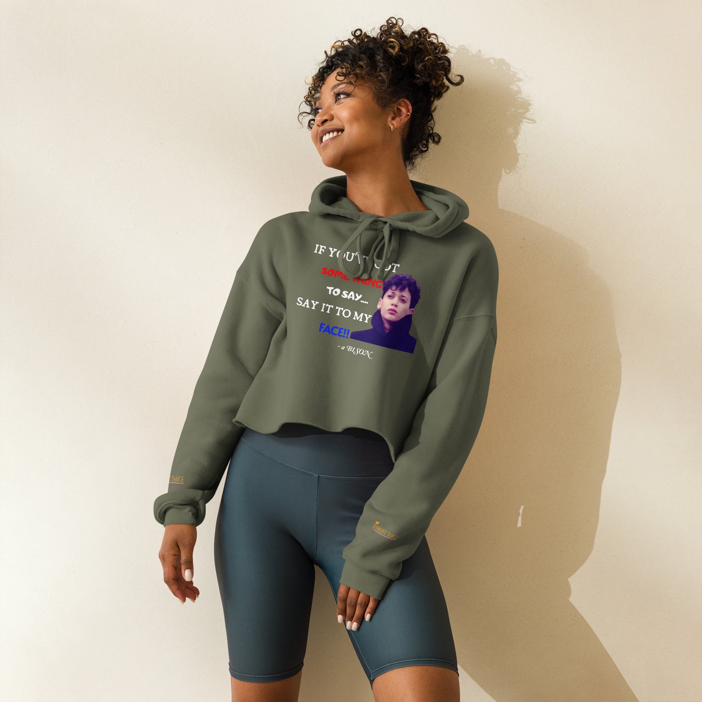 Say it to my face Crop Hoodie HBCU Collection