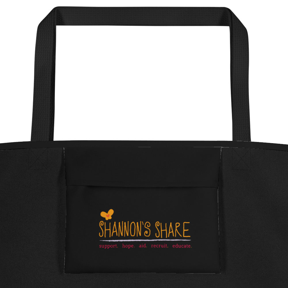 Black Large HOPE Tote Bag