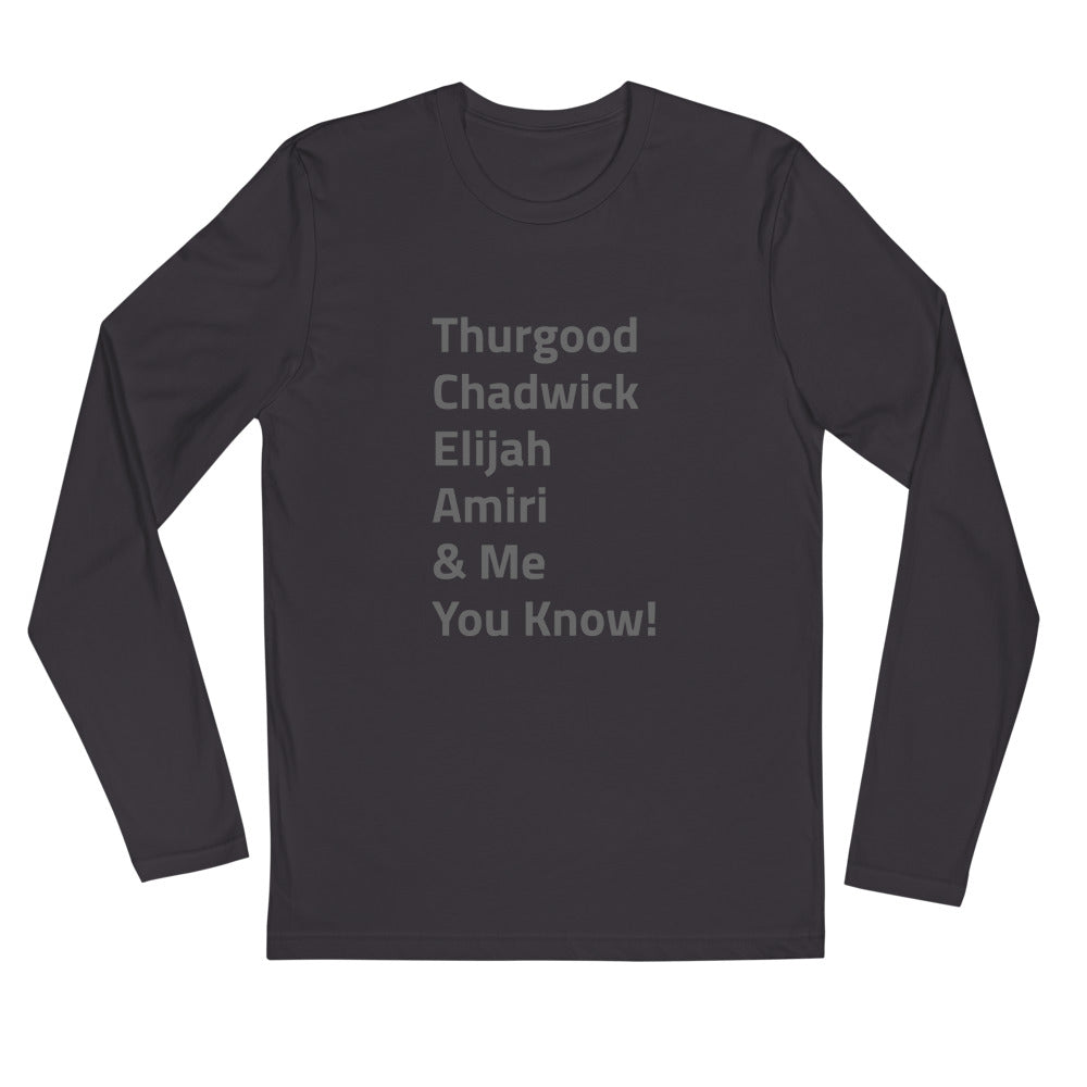 Long Sleeve Fitted Crew - HBCU collection Men's & Me Shirt
