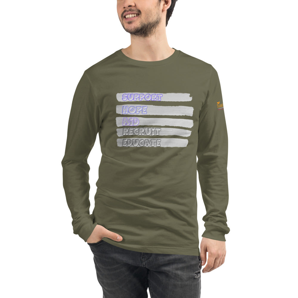 S.H.A.R.E. Mens/Unisex Long Sleeve Tee