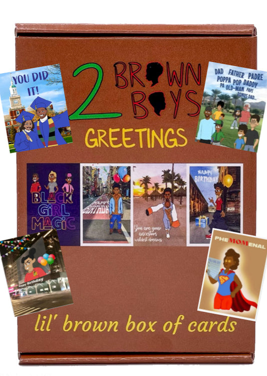 Limited Supply - Collectible Lil' Brown Box of Cards - 8 Greeting Crds