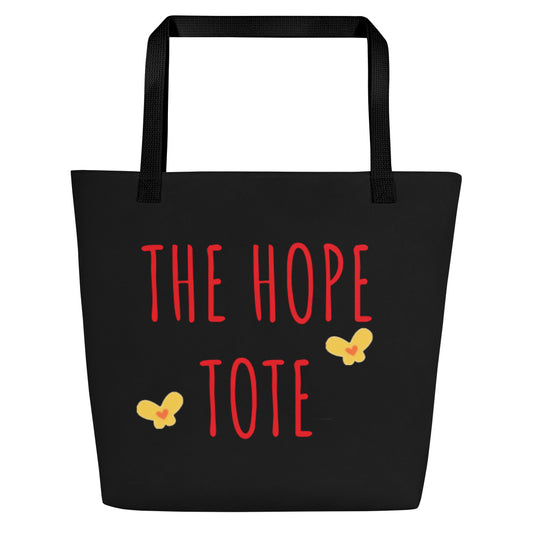 Black Large HOPE Tote Bag