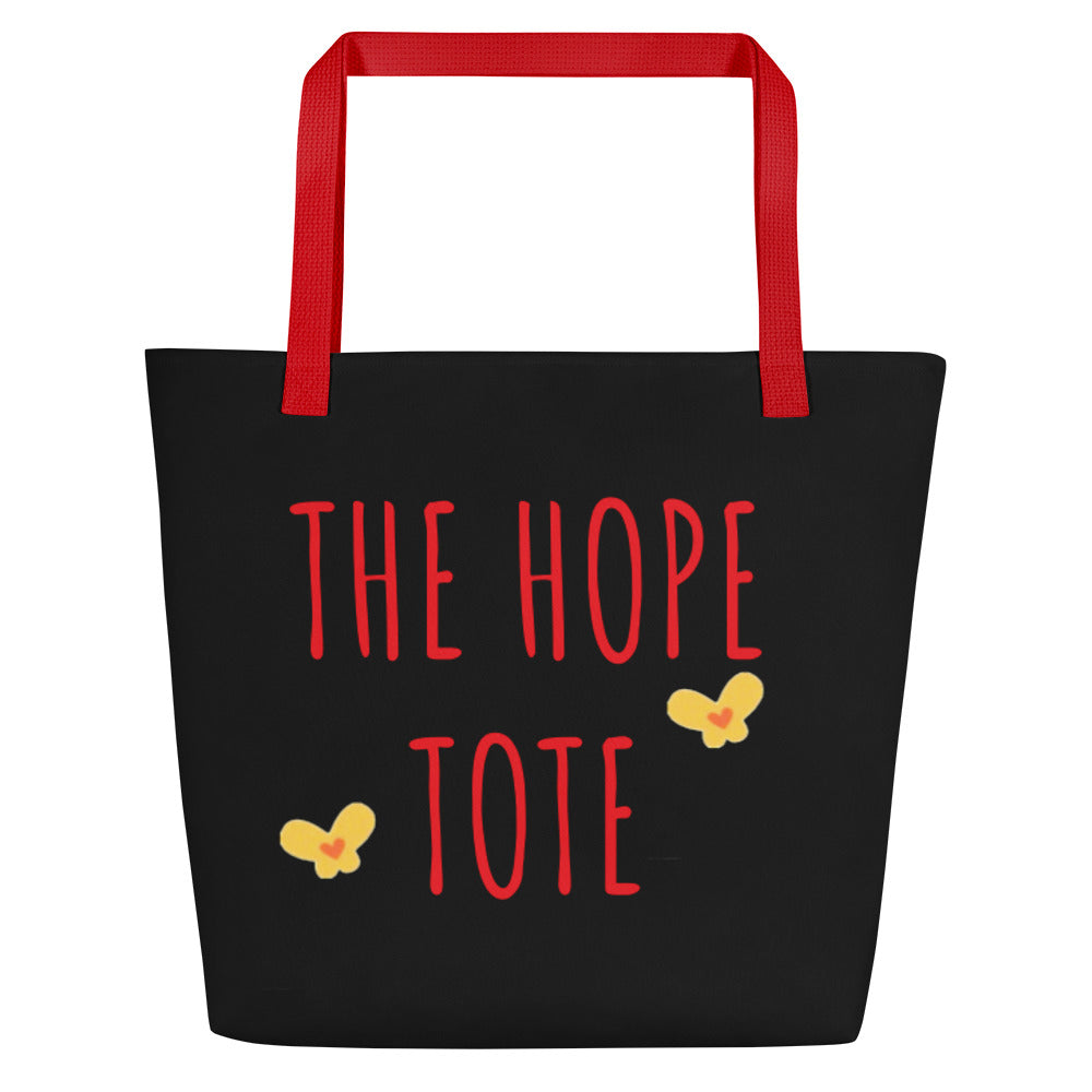 Black Large HOPE Tote Bag